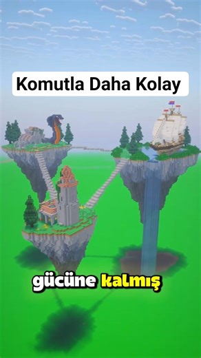 Gökyüzü Adası Böyle Daha Kolay!💎 #minecraft #minecrafttutorial
