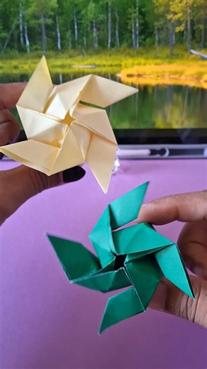 Origami Flying Spinner 🔥 Why Make Planes When This Flies Better? #diy #shorts