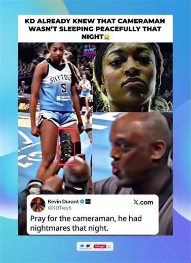 "Pray for the cameraman" - KD Trolls Angel Reese's Intense Stare Down! 💀#kevindurant #shorts