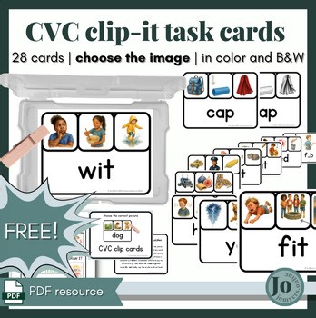 FREE CVC Clip-It task cards: target frequent reversals & transpositions | PDF