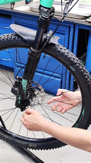 @good.bicycle.service on Instagram: "How to quickly remove the lowers of a bicycle suspension fork"