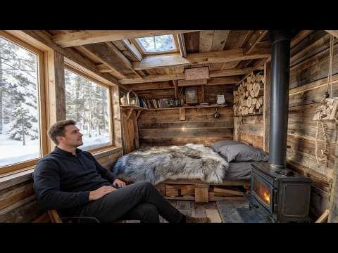 I Built a Small Cozy Home in the Forest to Live Off Grid