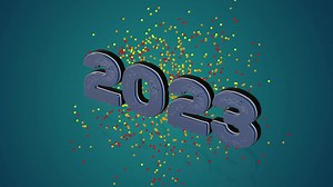 Download New year 2023 3D text free download for free
