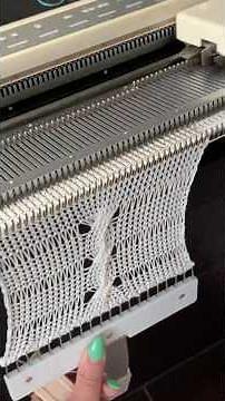 🧶Knitting magic in the making 🪄Long Stitch & Cables #knittingmachine #shorts