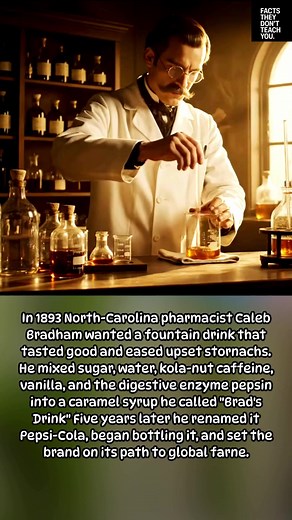 5.9K views · 148 reactions | “Brad’s Drink” to Pepsi-Cola #pepsiorigins #colahistory #fblifestyle #history #pepsi #facts | Facts They Don’t Teach You | Facebook