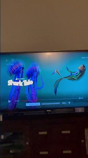 Shark tale Oscar attacking a jellyfish ￼￼