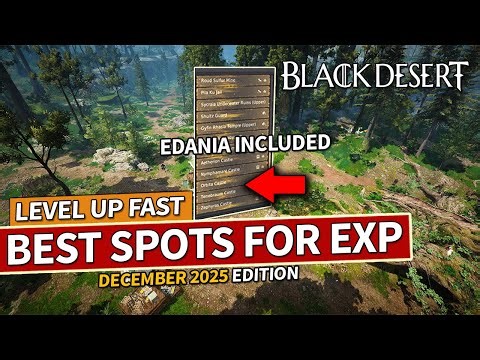 Best Grind Spots to get LEVELING EXP for EVERYONE in Black Desert | December 2025