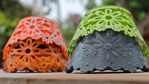 Turning a simple basket into stylish planters