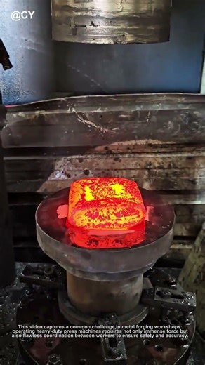 The Art of Precision: How Workers Tame a Giant Press Machine 🌟