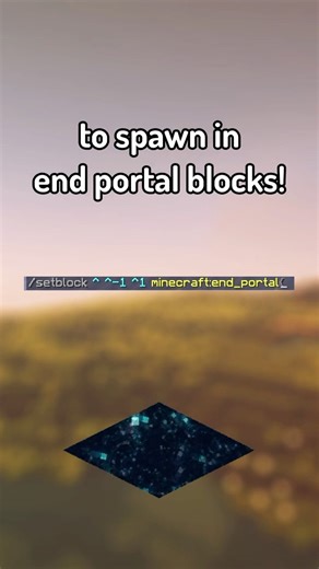 How to spawn in end portal blocks! 🐲 #minecraft #minecrafttutorial #minecraftend