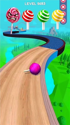 Evil Lollipop vs Impossible Color Track 😱 Which Lollipop Will Survive? Level 5683