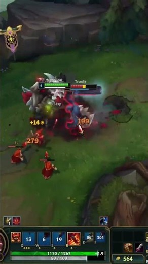 Ez 1v1 Vs Trundle!😎 #leagueoflegends #gnarclips #gnar #shorts
