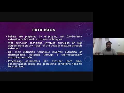Extrusion Spheronization Granulation Part 1