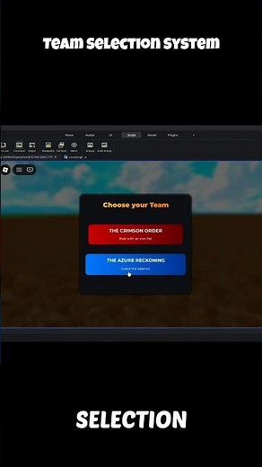 Easy Team Selection System Roblox Studio Free #shorts #viral #easy