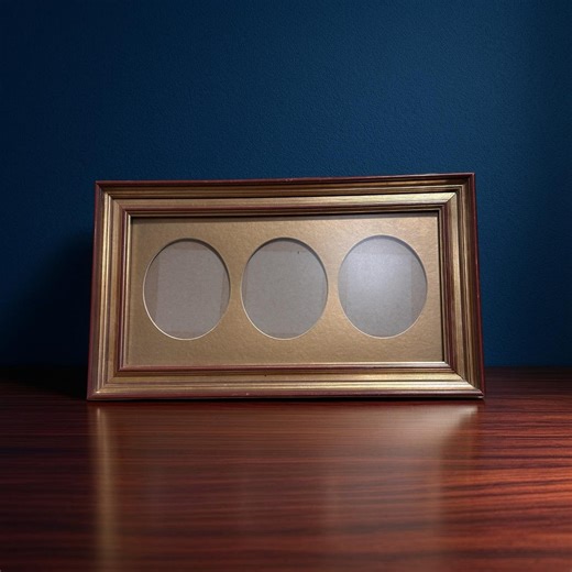 Vintage Red and Gold Tri Oval Picture Rectangular Picture Frame - Etsy