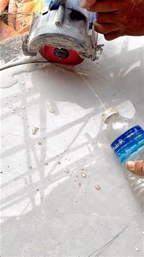 Cutting ceramic tile using electric circular saw machine