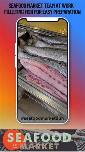 At Seafood Market, we're dedicated to making your cooking experience as easy and enjoyable as possible. That's why we offer a complimentary service of cleaning, filleting, and slicing any of the fresh fish you purchase. Simply choose your fish, and one of our dedicated staff members will expertly prepare it for you on the spot. Watch as we skillfully fillet this fresh Cape Salmon—perfectly prepared and ready for your pan. | Seafood Market | Facebook