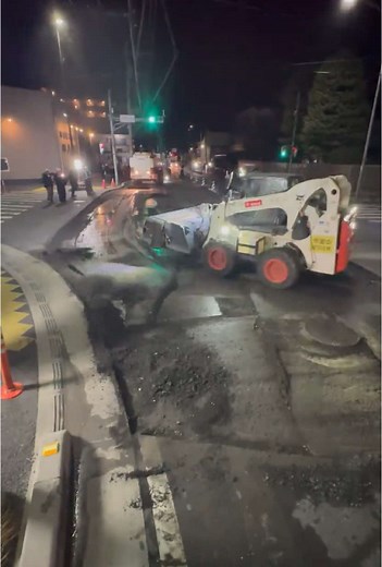 舗装工事におけるボブキャットの活用