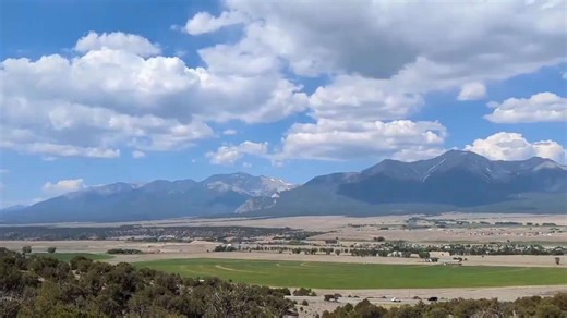 Cumulus clouds over Collegiate Peaks in Buena Vista, Colorado