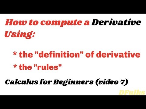 Basic Derivative Properties and Examples