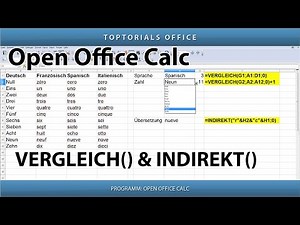 VERGLEICH() & INDIREKT() & Auswahllisten (OpenOffice Calc)