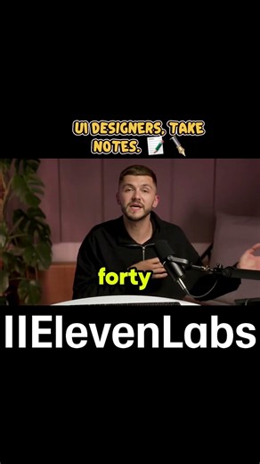 UI designers, take notes. 📝✒️@elevenlabsio