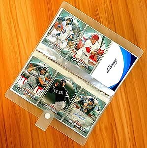 240 Pockets Baseball Card Sleeves Protectors, Double-Sided Trading Card Pages Sleeves Binder, Card Holder for Trading Card, Football Card Transparent, Small Size and Easy to Carry Storage(No Cards)