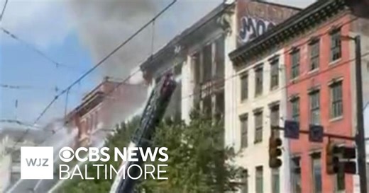 More than 175 firefighters battle massive fire near downtown Baltimore