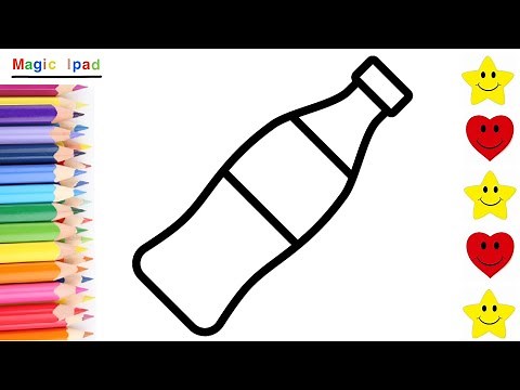 Como dibujar una BOTELLA DE REFRESCO | dibujos para niños 💓⭐ How to draw a BOTTLE OF SODA | kids