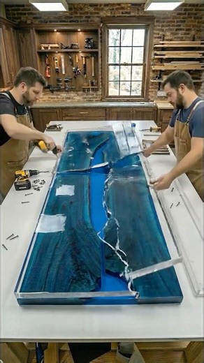 What Happened to This Giant Mold? (Ocean Blue Epoxy Countertop!) 🤔