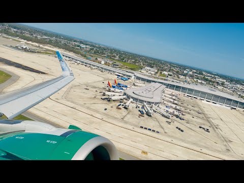 4K | Frontier Airlines Airbus A321neo (N658FR) Sunny Midday New Orleans Takeoff