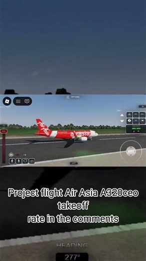 Project flight roblox Air Asia A320 takeoff #aviation #commercialaircraft #pilot
