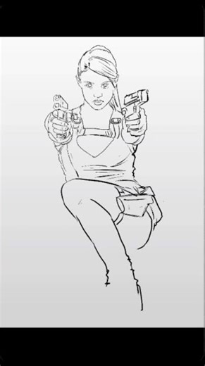 How to Sketch Lara Croft | Digital Art Tutorial | Tomb Raider Art #artlovers #digitalsketch#explore