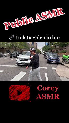 Public ASMR IN Downtown Denver! Watch this ENTIRE video on YouTube NOW! 🔗 Link to video in bio! YT: Corey ASMR #coreyasmr