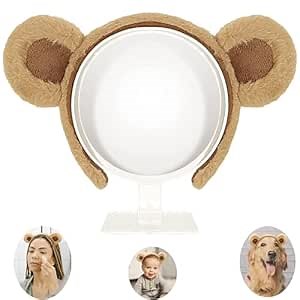 Beviliu Brown Bear Ears Headband, Cute Hairband Fluffy Animal Head Wear for Party Cosplay Makeup Washing Face Halloween Costume Christmas