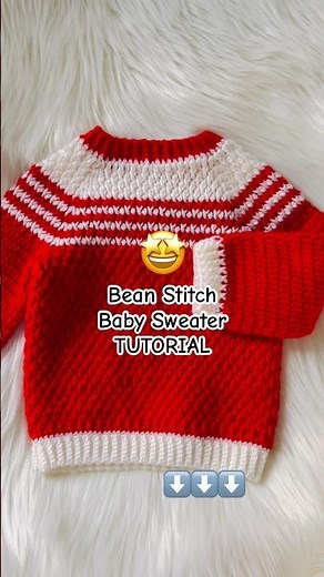 You must make it 🤩 Easy Alpine Stitch Crochet Sweater #crochetforbaby #shorts