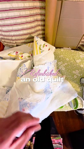 I refurbished an old quilt and gave it a new life as something fashionable. Slow, thoughtful, and one of a kind 🪡 Would you wear it? #upcycledfashion #slowfashion #sewingtiktok #quiltapplique #handmadestyle