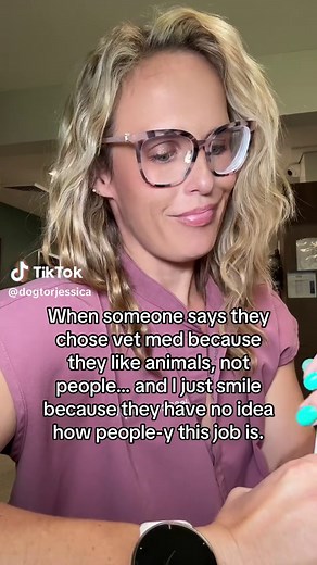 When someone says they chose vet med because they like animals