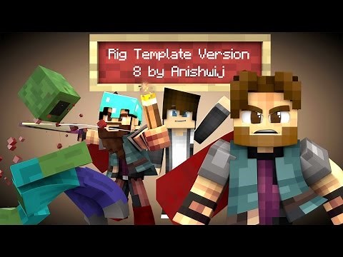 Cinema 4D - Minecraft Rig Template Version 8 (OLD) (Presentation)