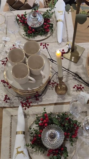 ✨ Create the Christmas Table of Your Dreams Our Christmas tablescape is officially set — and it’s everything cozy, festive, and elegant. From rich seasonal greenery to sparkling accents and timeless holiday touches, we’ve styled the perfect table to inspire your own holiday hosting. Whether you're planning a quiet family dinner or a full festive gathering, our curated pieces make it easy to bring warmth and magic to your table. Layered textures, soft candlelight, and classic Christmas details co