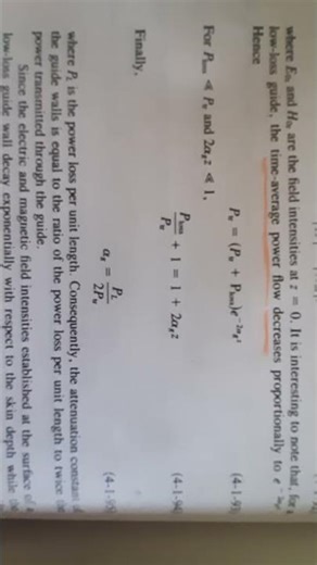power liss in rectangular wave guides