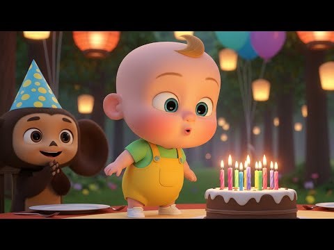 Cheburashka and Gena Visit the Little One | Birthday Song