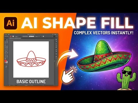 Illustrator Generative SHAPE FILL: Create Complex Vectors in ANY Outline!