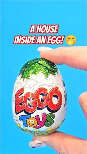 A HOUSE inside an egg? 🫨 Eggo Toys Surprise Egg Unboxing #shorts #satisfying #unboxing