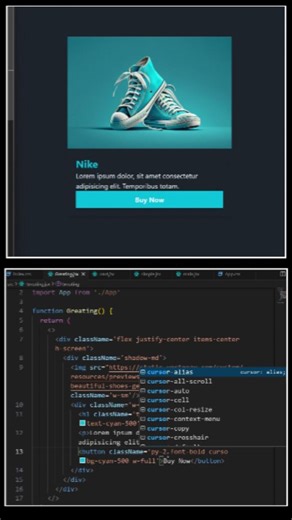 Mr Gen-Z on Instagram: "Build a Responsive Card with React in Minutes! #ReactDevelopment #UIComponents #FrontendEngineering #WebDev #EcommerceUI #SoftwareCraftsmanship #ComponentArchitecture #TechTutorial #DigitalProducts In this short, I create a fully responsive product card component using React — featuring shoe image, brand name, description, and a Buy Now button! 🎨 What You'll See: ✅ Responsive card layout with flexbox/Grid ✅ Dynamic image and content rendering ✅ Clean hover effects and tr