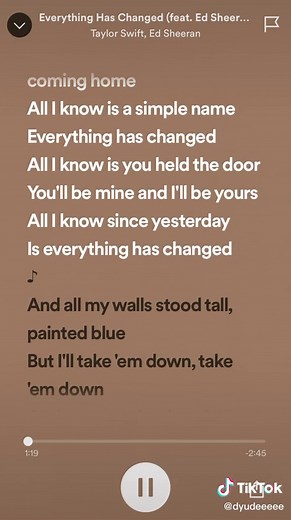Everything Has Changed - Taylor Swift, Ed Sheeran