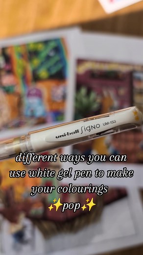 15 Creative Ways to Enhance Your Colorings with a White Gel Pen