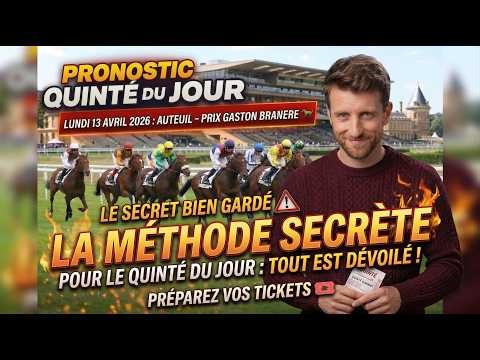 QUINTE PREDICTION FOR MONDAY, APRIL 13, 2026 – GASTON BRANERE PRIZE: THE SECRET METHOD FOR THE QU...