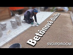 Concrete paving - kerbs, preparation of the base, self-laying of the paving.