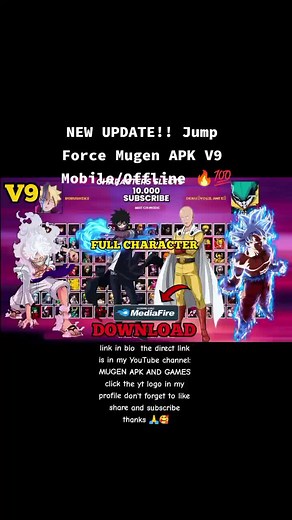 NEW UPDATE!! Jump Force Mugen APK V9 Mobile/Offline 🔥💯 #luffy #zoro #sanji #op #onepiece #mha #deku #sasuke #naruto #asta #anime #otaku #goku #chainsawman #game #gaming #gamer #fyp #fypシ #foryou #foryoupage #fypspotted #viral #viralvideo